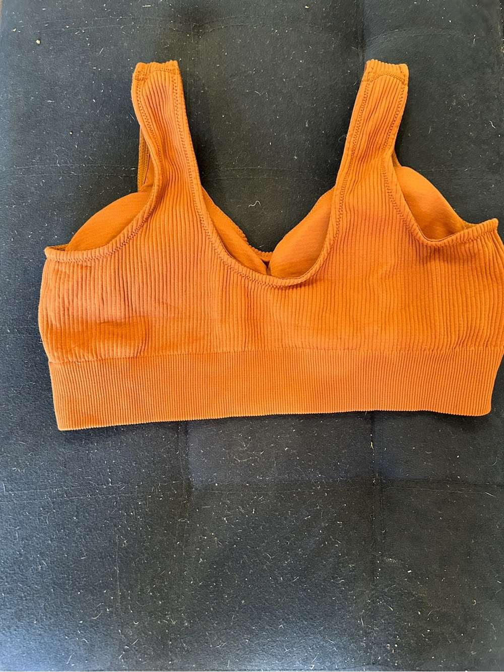Saisei Ribbed Active Set Top in Rust - Picture 7 of 8